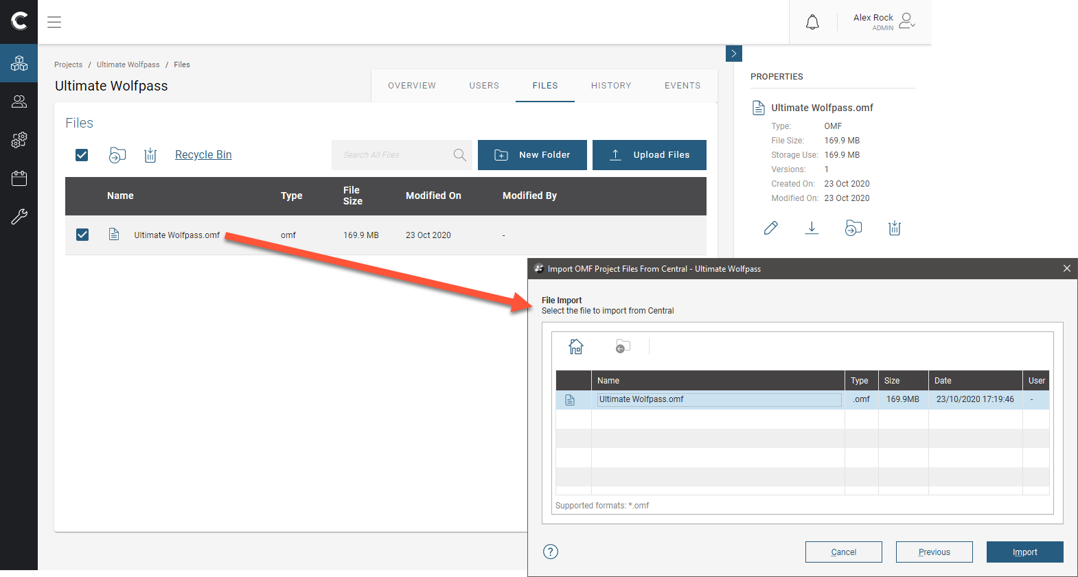 Open Mining Format (OMF) Export and Import