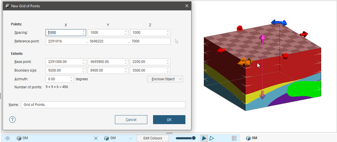 Grid Pin Pointing Software Grids of Points