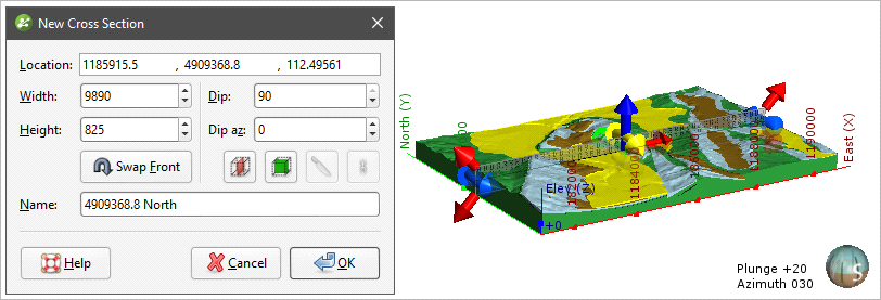 Software Output Cross Section View Creating Cross Sections