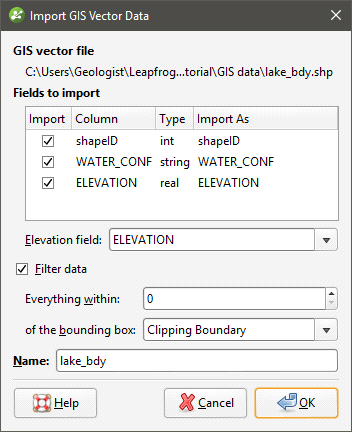 Importing Vector Data