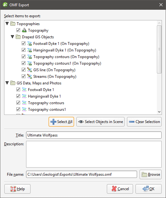 Open Mining Format (OMF) Export and Import