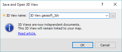 Save and Open 3D View
