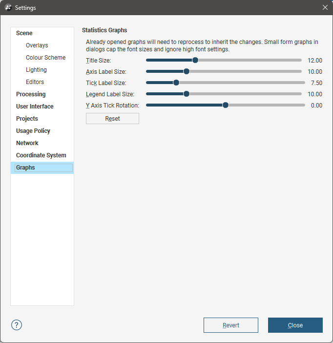 Graphs Settings graphs-settings